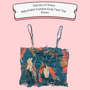Patrons of Peace Adjustable Summer Crop Tank Top